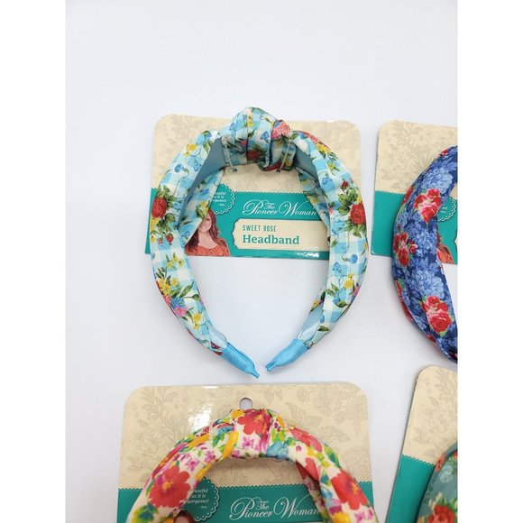 Pioneer Woman Complete Set of 4 New Headbands Heritage Breezy Vintage Rose - Picture 2 of 7